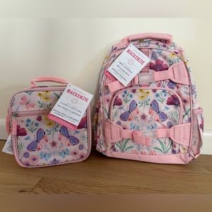 Pottery Barn Kids Mackenzie Pink Botanical Butterfly Backpacks & Lunch bag set